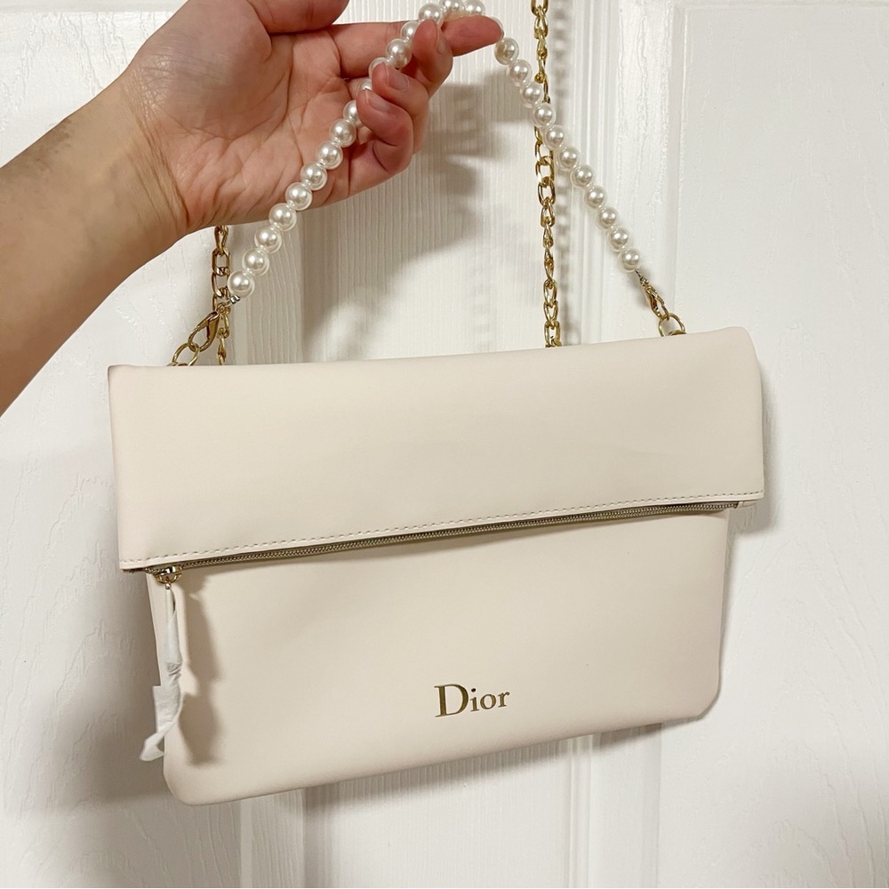 Dior Beauty Beige Faux Leather Bag - Picture 3 of 15